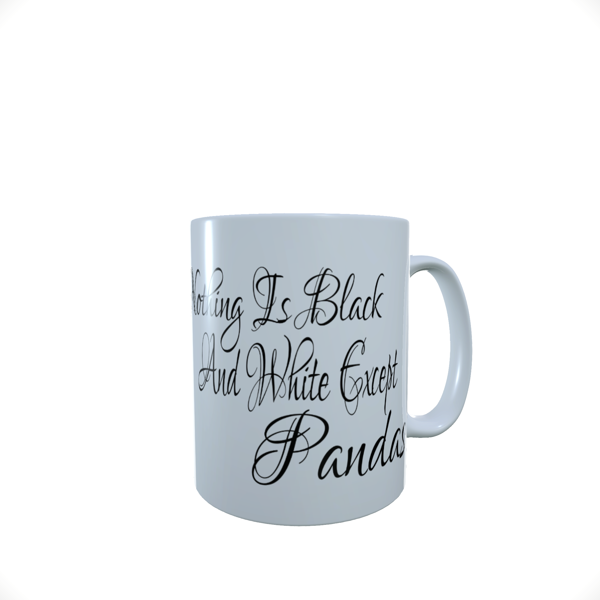 Panda Ceramic Mug 2, Baby Panda & Mum Mug, Panda Latte Mug